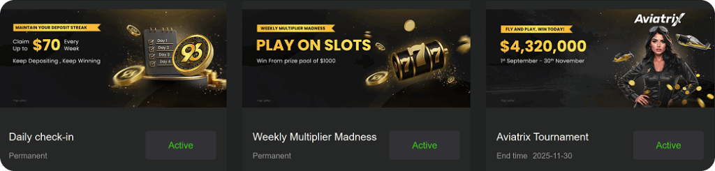 Card Game Bonuses Promotions -