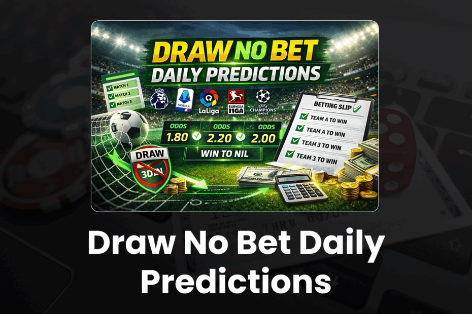 Draw No Bet Daily Predictions - Draw No Bet Tips